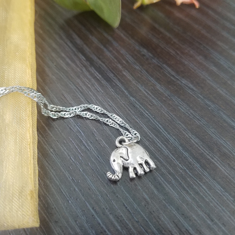 Silver Elephant Necklace